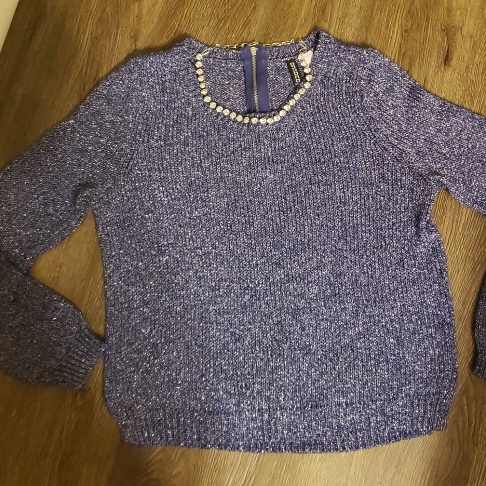 Periwinkle sparkle sweater!